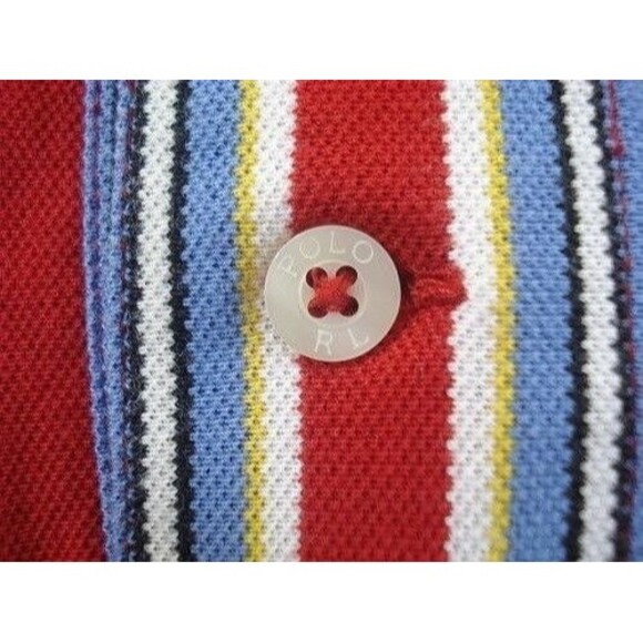 Ralph Lauren Polo Golf Shirt Barten Creek Mens XL Retro Multi-Striped Size XL - Picture 4 of 6